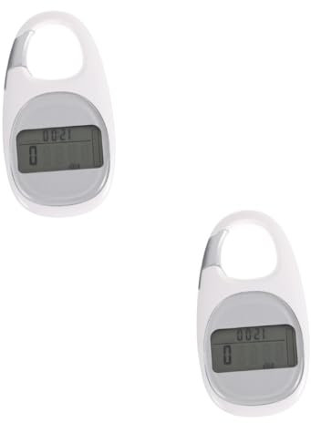 VANZACK 2pcs Hip Pedometer Step Counter Clip Lanyard Calorie Counter for Fitness Digital Step for Outdoor Walking Ankle Tracker Random Color