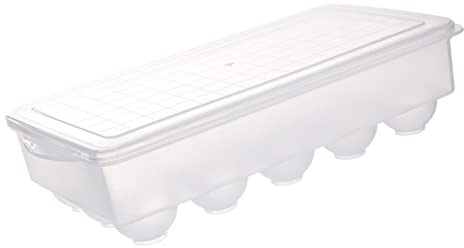 Beatifufu Transparenter Eierhalter Stapelbarer und mit Seitlichem Griff mit 15 Fächern für Einfache Sichtbarkeit Eier Organizer aus Pp Deckel Küchenarbeitsplatte
