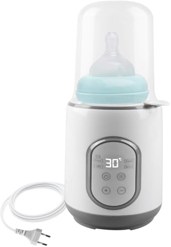 Flaschenwärmer Baby 8-in-1, Multifunktionaler Babykostwärmer mit Temperaturregelung, Auftauen, Warmhalten, Überhitzungsschutz, für alle Flaschenarten, 220V