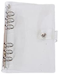 Lurrose Robuste Pvc-notizbuchhülle Für Agenda 6-loch-verstärker Loseblatt-notizbuch Metall-schnappverschluss