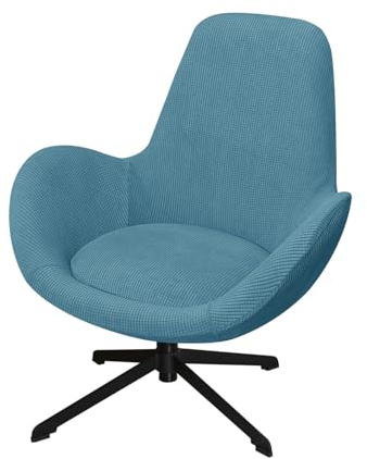 YCDZSW Coprisedie Elasticizzato Copripoltrona, Rimovibile Coprisedia Copri Poltrona con Braccioli, Fodera per Sedia Poltroncina Sala Pranzo Copertura Sedie (Blu)