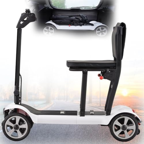 Mobilitätsroller 4-Rad-Mobilitätsroller,Tragbarer Faltbarer Mobilitätsroller,Roller Für Senioren,4-Rad-Mobilitätsstuhl,Tragkraft 120 Kg,Mit Zwei Lithiumbatterien A