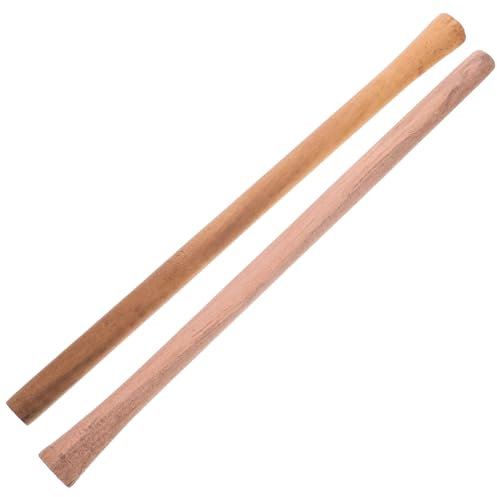 CAXUSD 2pcs Wooden Hoe Handle Replacement for Garden Tool Handle Hoes Non-Slip Grip Random Color