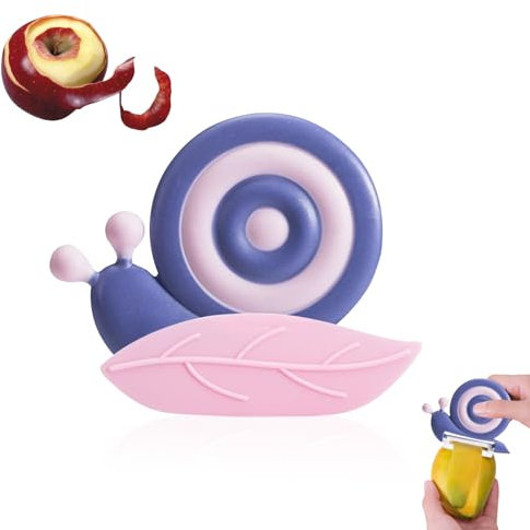 Sparschäler, Schnecke Keramik Schälmesser, Tragbarer Obstschäler, Kartoffelschäler, Gemüseschäler, Spargelschäler, mit Schäler Rutschfesten Griff, Gemüse Schäler, Zirkoniumdioxid Keramik (B)