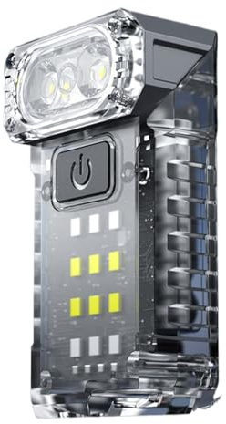 Torcia Portachiavi - Torcia ricaricabile compatta per tasca,Clip Magnetica Rotativa Multifunzionale Per Avventure Esterne, Sicurezza Uso Quotidiano