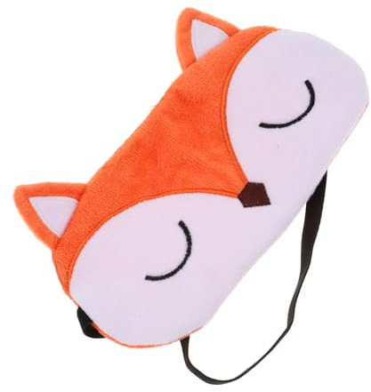 Ipetboom Volpe bendata per volpe che dorme donna dormiente Carino adulti Adorabile maschera del sonno Maschera del sonno portatile uso quotidiano benda sull'occhio stoffa