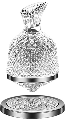 Opilroyn Carafe à vin - Verseur Whisky Forme Pivotante | Décoration Vintage pour vin cuisine bar mariage anniversaire brunch party