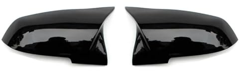 Coque Rétroviseur, Couvercle de Rétro Coque de rétroviseur latéral en fibre de carbone Utilisation adaptée pour BMW Série 1, 2, 3 et 4 X F20, F21, F22, F23, F30, F32, F36, X1, E84, F87, M2(Bright blac