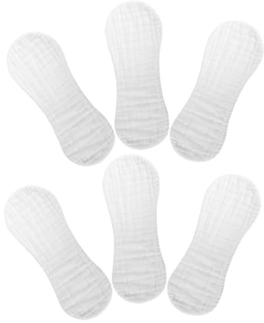 minkissy 6pcs Baby Muslin Burp Cloths Cotton Diapers Breathable Reusable Washable for Newborn Boys and Girls Soft Baby Bibs for Drooling and Teething Nursery and Diaper Organizer Large Size 46.17cm