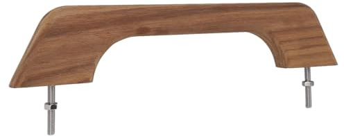 Teak Wood Handrail 12 Inch Marine Grab Handle with M6 Screws fit for Boat RV Yacht Deck Bathroom Support Accessory