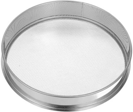 SHINEOFI Tamis à Sol en Acier Inoxydable Tamis Rond 30 Cm Diamètre Maille 2 Mm Outil de Tamisage pour Sol et Compost pour Jardinage et Rempotage