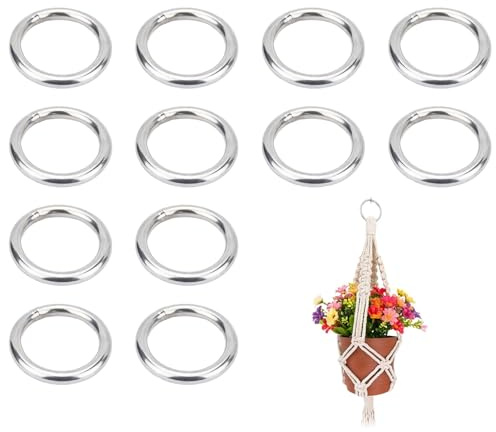 12 st rostfria stål O-ringar - 304 metallringar 30 mm ytterdiameter 3 mm tjocklek Svetsade O-ringar, svetsade metallringar för hundsele fästning skruv krokar campingbälte väskor