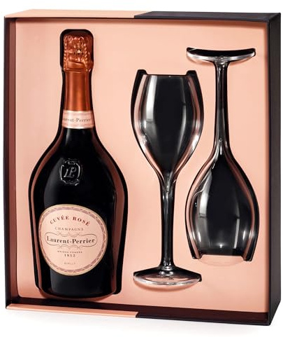 Laurent-Perrier Rose Champagne / 2 Glass Gift Pack / 75cl