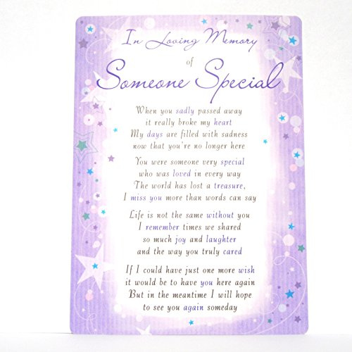 In Loving Memory of Someone Special Plastic Grave Card