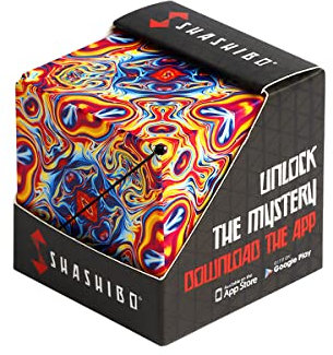 Shashibo Shape Changing Box - Award Winning Patented Fidget Cube with 36 Rare Earth Magnets - Transforms into Over 70 Shapes (Spaced Out)