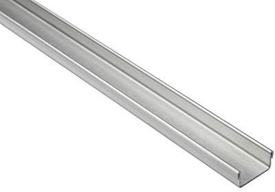 Binari per piastrelle HEXIM/Binari in acciaio inox, argento spazzolato 2 m - ampia gamma di altezze e profili dei binari, acciaio inox V2A - profilo a U da 15 mm