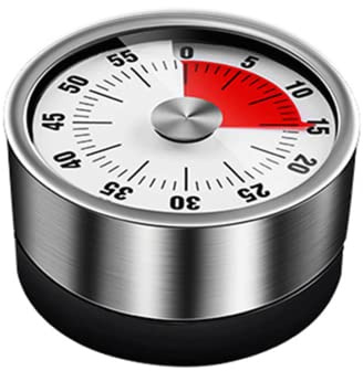 LANTING Mechanischer Küchentimer Visueller Timer 60 Min Magnetisch Schwarz | LANTING Mechanischer Küchentimer Visueller 60 Min Timer Magnetisch Ohne Batterie Edelstahl Analoge Eieruhr Kochen Schwarz