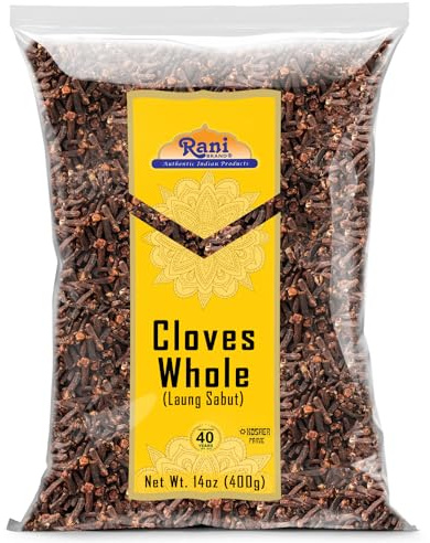 Rani Cloves Whole (Laung) 14oz (400g) Great for Food, Tea, Pomander Balls and Potpourri, Hand Selected, Spice ~ All Natural | NON-GMO | Kosher | Vegan | Gluten Friendly | Indian Origin