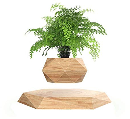 KIYOMING Levitating Plant Pot Hexagon Floating Air Bonsai Pot Suspension Flowerpot Planter for Office Home Decoration