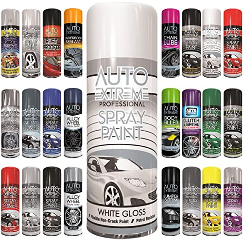 Classic Signature - 1 x Auto Extreme White Gloss Spray Paint 400ml, Professional Quality, Perfect Finish for Cars, Bikes,Vans, Metal, Wood