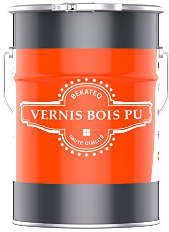 BEKATEQ LS-150 Vernis bois PU monocomposant 5l Incolore satiné I Pour escaliers, parquets, meubles & bateaux I Résistant aux intempéries, à l'eau douce et à l'eau de mer avec protection UV