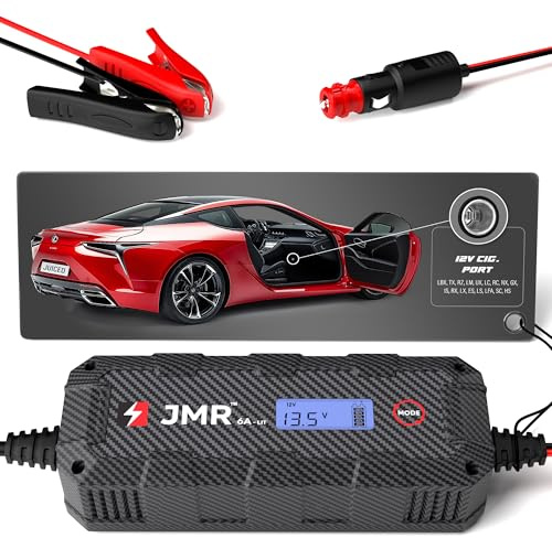 JMR Batterieladegerät für Lexus LBX TX RZ LM UX LC RC NX GX is RX LX ES LS LFA SC HS Alle Modelle Autobatterie Ladegerät Erhaltungsladegerät Akkuladegerät Erhaltungsgerät (Lithium-Modus hinzufügen)