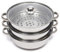 Dampfgarer Edelstahl Dampf Topf Set Dampf Kochtopf Kochtopf mit Glasdeckel Dampfgarer 28cm (3 Stöckiger)