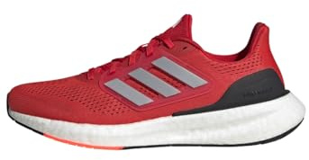 adidas För Män Pureboost 23 Shoes, Scarlet/Silver Metallic/Cloud White, 42 EU