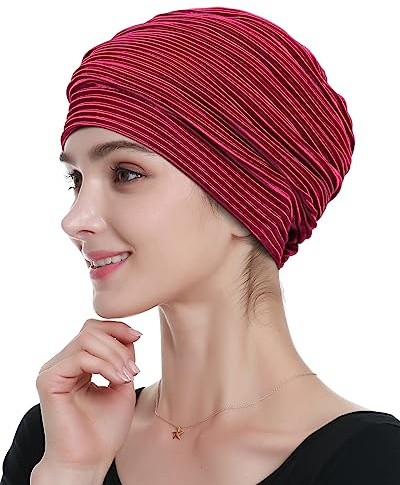 Alnorm Falten-Turban Stilvolle Tücher Geschenke Chemo Kopfbedeckung für Frauen