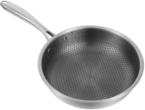 Ciieeo Edelstahl Wabenpfanne 24Cm - Antihaftbeschichtete Bratpfanne Für Eier Steaks Und Mehr Ideal Für Induktion Und Gas Leicht Zu Reinigen