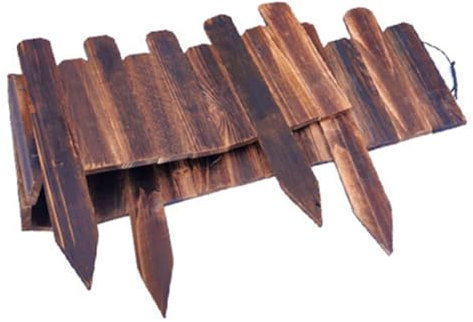 POPETPOP Dekorativer Gartenzaun Aus Holz Hochwertige Rasenkante Für Blumenbeete Und Garten Wetterbeständig Lang Für Gartenumrandungen Und Pfade