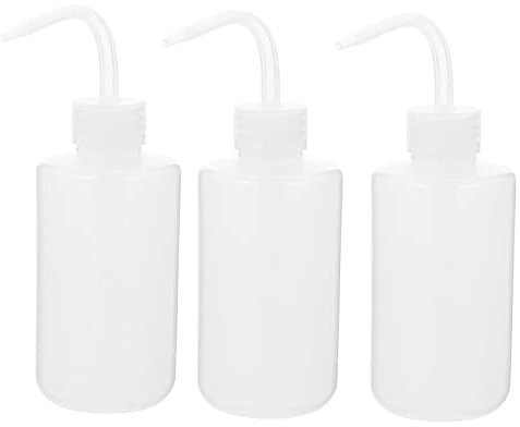 Anneome 3stücke Kunststoff-quetschflasche Waschflasche Aus Kunststoff Leere Flaschen Aus Quetschflasche Mit Waage Wiederverwendbare e Laborwaschflasche