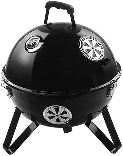 BBQ Grill Außengrill Grill Haushalt Dicker Edelstahl-Holzkohle-Mehrpersonengrill, tragbarer Picknick-Rundgrill ist stabil und langlebig, 57 x 46,7 cm