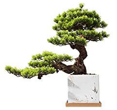 Künstlicher Bonsai-Baum Künstlicher Baum, chinesische Imitation, marmorierte Kiefernbaum-Ornamente, Simulation von Zypressen, einladende Kiefer, Bonsai, Wohnzimmer, Veranda, gefälschte Grünpflanzen, 2
