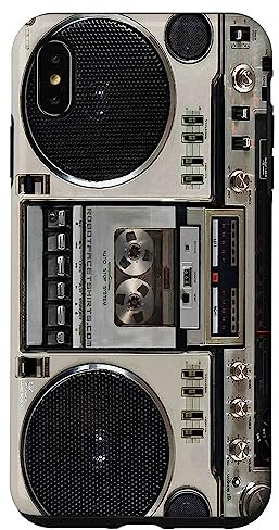 Vintage 80er Jahre Boombox Ghettoblaster Hülle für iPhone XS Max