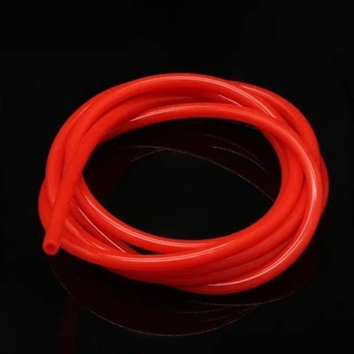 Flexibler Gummi-Silikonschlauch, 1 Meter weicher roter Silikonschlauch, Innendurchmesser 4910mm, Flüssigkeitstransport-Gummirohr for die Tropfbewässerung(9mm x 12mm)