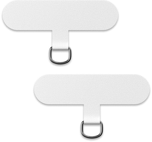 caslord 2 Stück Universelles Handy Lanyard Patch Pad, Verwandelt Deine Hülle in eine Handyband, Ultra-dünnes TPU-Plättchen passend für alle Standard Handyhülle - Weiß