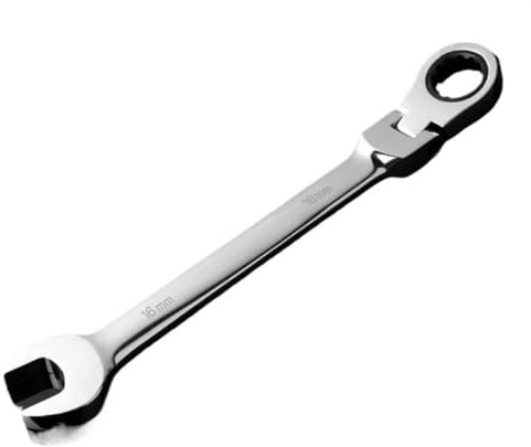 Llave de Carraca,Llave Manual Metrica, Llave combinada de trinquete de doble cabezal de 6 mm, 7 mm, 8 mm, 9 mm, 10 mm y 11 mm, llave de boca plana, herramientas manuales de liberación rápida(17mm)