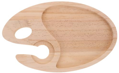 Alipis Bandeja De Madera para Aperitivos y Postres Plato De Comida con Soporte para Copas Ideal para Fiestas