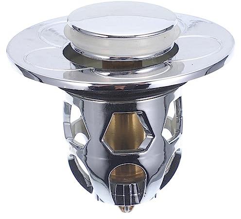 Angoily Stainless Steel Flip Plate Shower Waste Trap Cover Drain Blocker Pop up Sink Plugs Drain Hair Catcher Basin Stopper Sink Stopper Bathroom