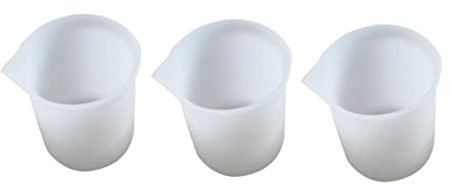 Ciieeo 3pcs Silicone Measuring Cups for Baking Graduated Beakers Kitchen Tools Heat Resistant Measuring Cups for Liquid