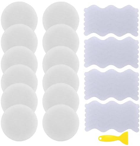 AYNKH 36 Autocollants de Sécurité Antidérapants pour la Baignoire, Bandes Autocollantes Transparentes et Autocollants Ronds pour la Douche Avec Grattoir pour les Surfaces Glissantes de la Baignoire