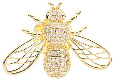 VALICLUD Bienen Brosche Anstecknadel Mit Zirkonia Leichte Damen Schmuck-brosche Vintage Kleidungs-accessoire Für Party Hochzeit Valentinstag Modischer Insekten Pin in Gold