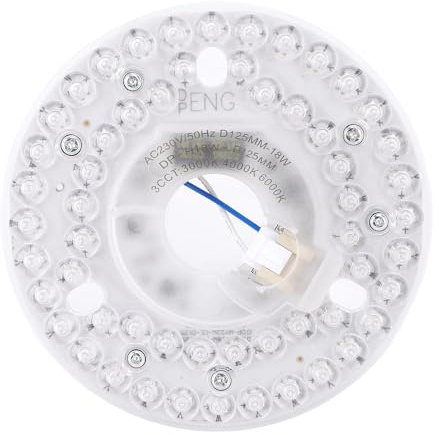 Garosa Kit Luce LED da 12,5 cm per Ventilatore da Soffitto, 18W, 3 Temperature di Colore 3000K/4000K/6000K, Dimmerabile con Memoria