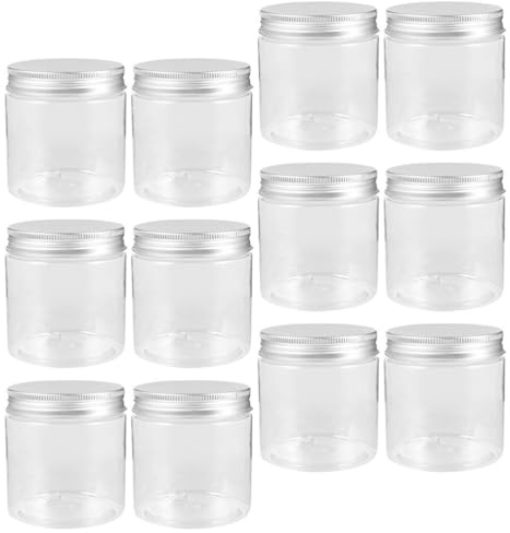 Didiseaon Mason Jar Set 12Pcs Small Wide Mouth Airtight Glass Storage Jars 8.50Oz Reusable Food Canning Containers for Kitchen Spices Jams Cosmetics