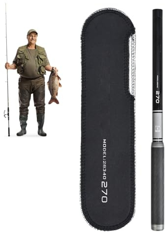 Kustimantu Caña de pescar de viaje | Caña de pescar de carbono portátil de 2,1 m | Accesorios de pesca para lanzar, remolcar, jiggen y pesca de agua salada – Caña de viaje portátil para camping y