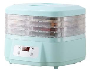 CUTeFiorino Home Dryer Deshidratador de flujo de aire de 360 ° con deshidratador de bandeja con temporizador y temperatura ajustable digital para carne de res y fruta, molde de 9 x 13 (B, talla única)