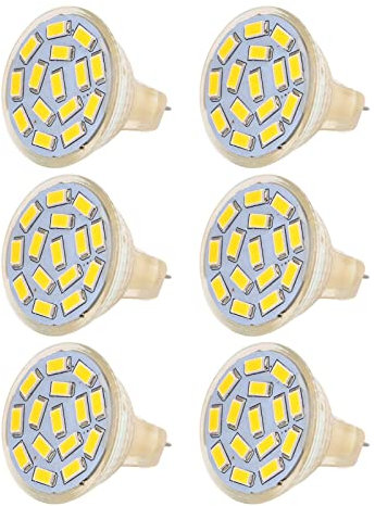 YWBL-WH MR11 Light Bulbs, 6Pcs GU4 LED Bulb 270LM 15LED Light with Good Visual Effects, High Brightness Lamp Beads, 3W Power for Home, Lighting & Ceiling Fans (Warm Light)