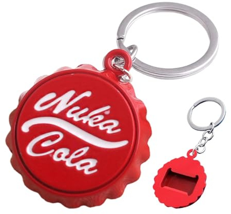 1PCS Bottle Opener Keyring Cute Drink Bottle Opener Keychain Game Car Keyring for Women Men Unique Bag Jewelry Love Beer Gift for Christmas and Birthday(Red