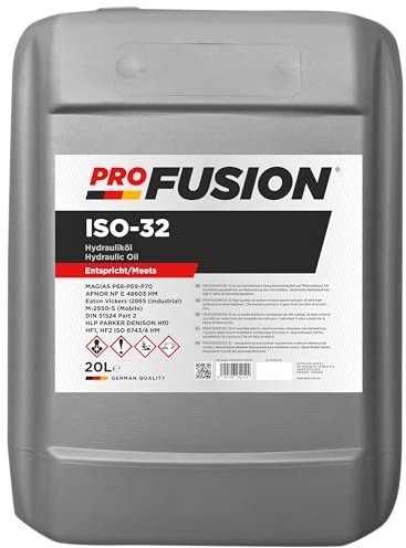 ProFusion Aceite Hidráulico ISO 32 HLP Mineral Multigrado – Antidesgaste, Anticorrosión y Antiespuma – Para Maquinaria y Sistemas de Alta Presión 20L